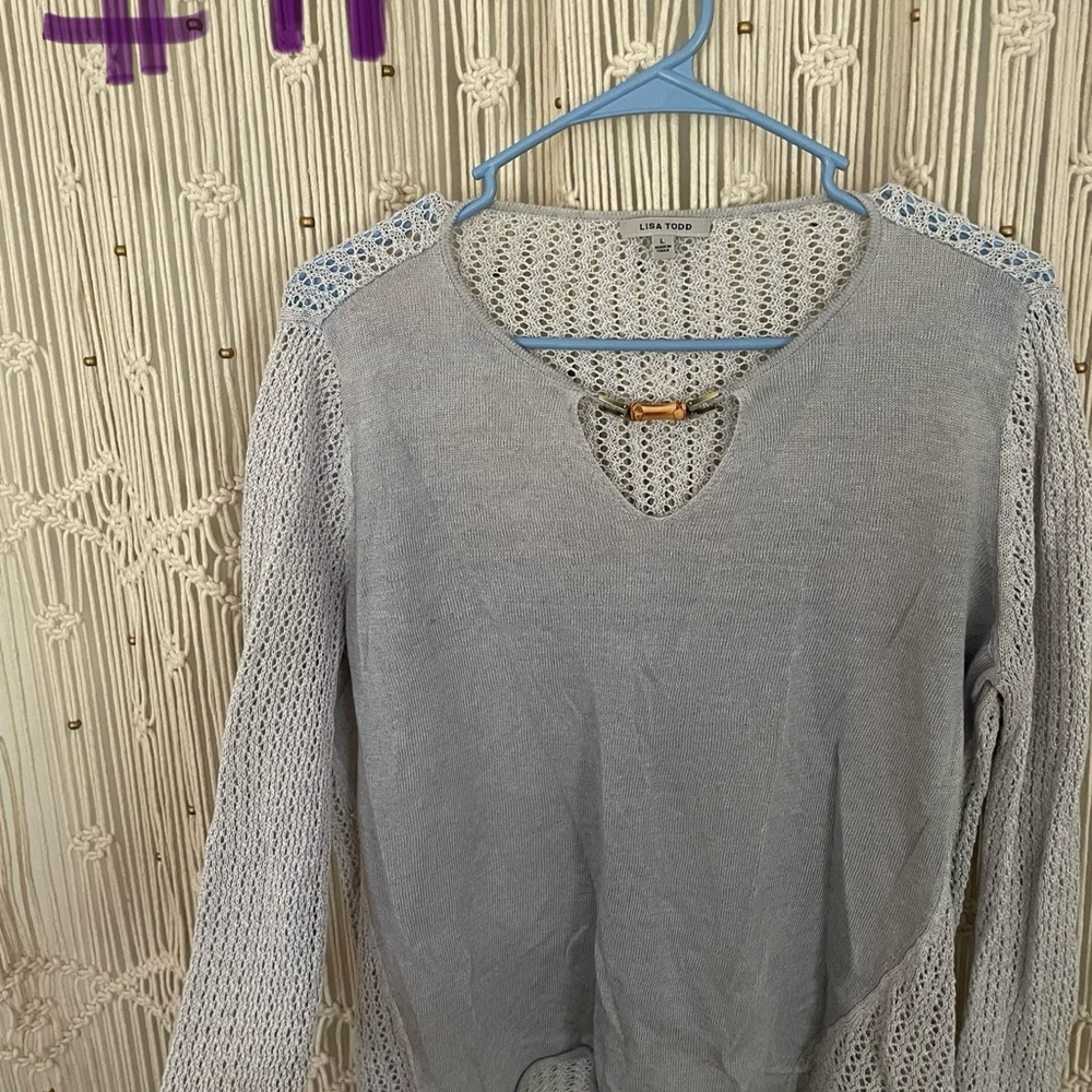 Lisa Todd Sky Blue Knit Top